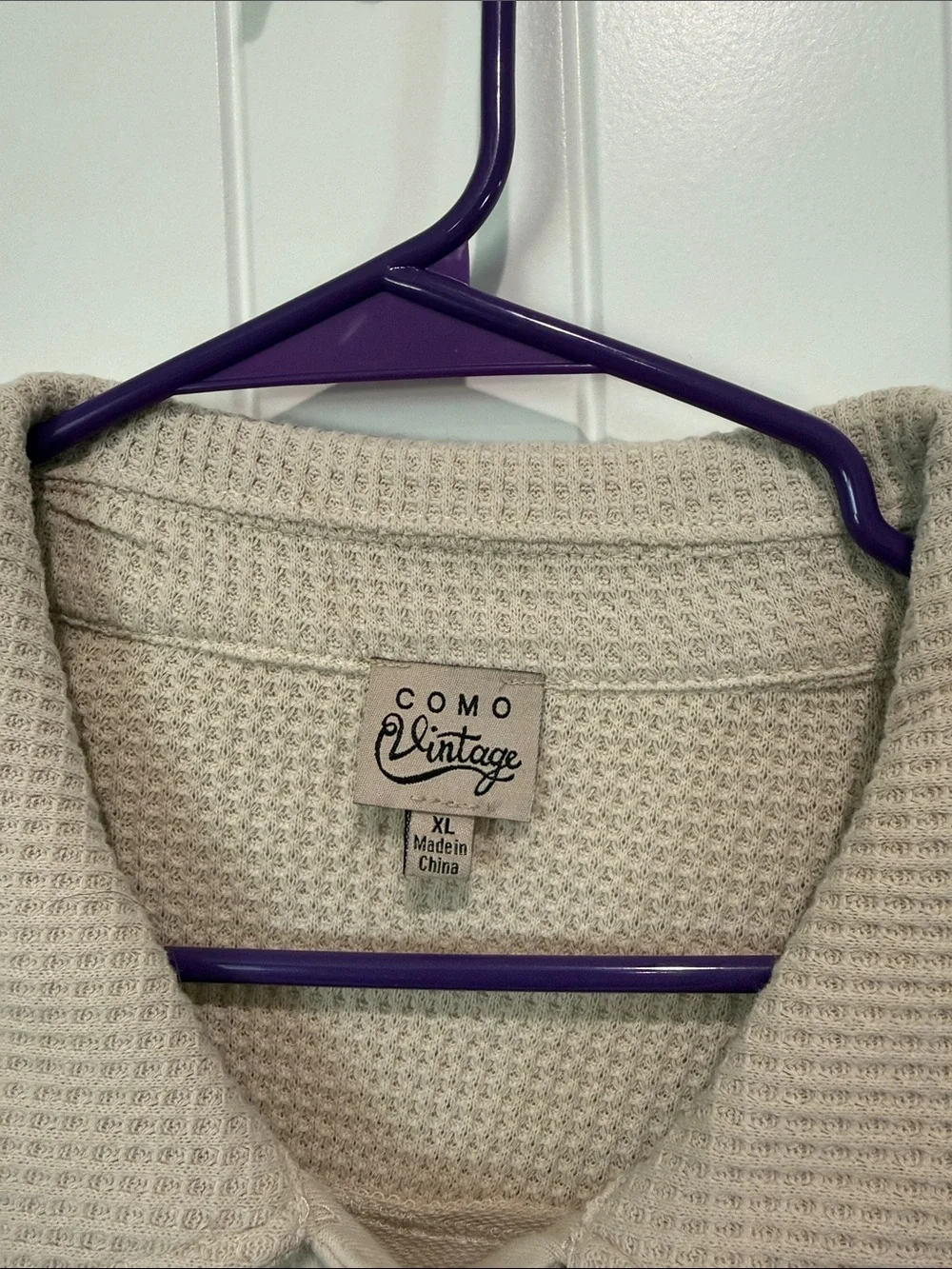 Cream button down shacket - Picture 2 of 2